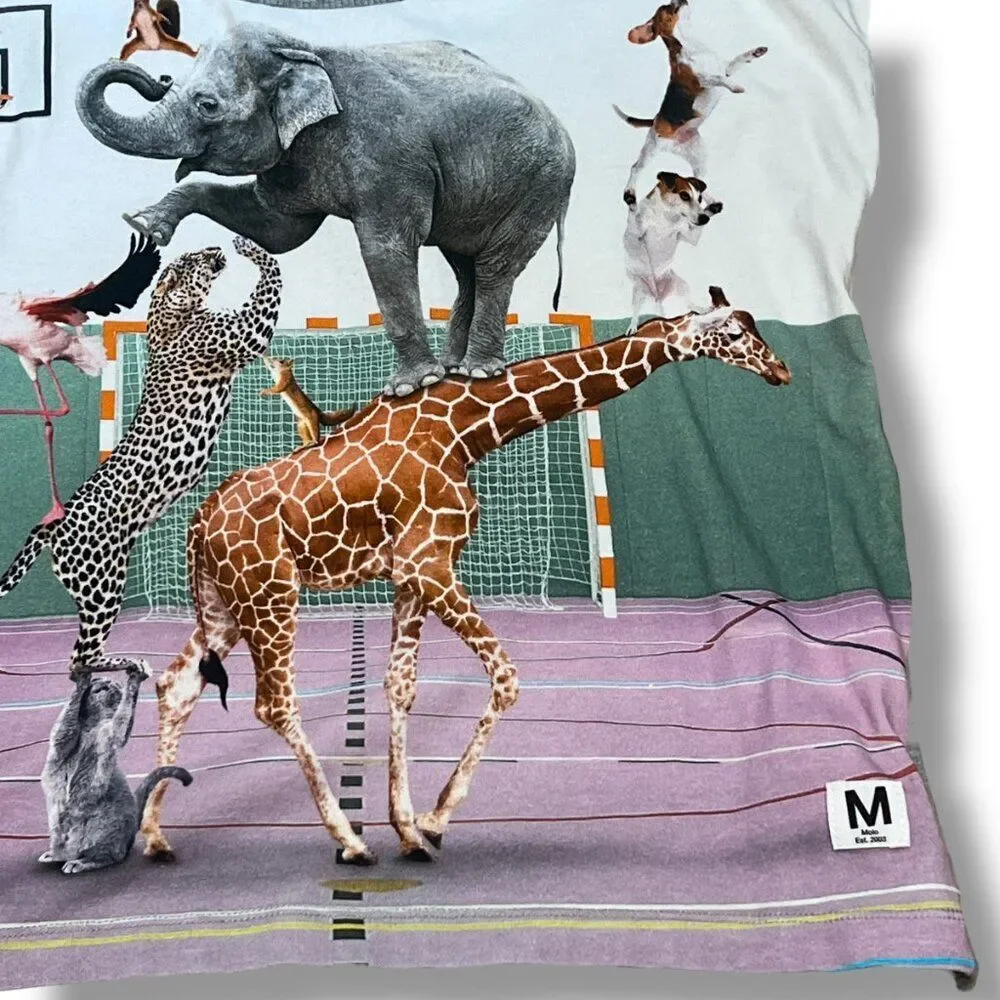 Molo Sports Animal Pyramid Short Sleeve Shirt Size 7 - Picture 3 of 4